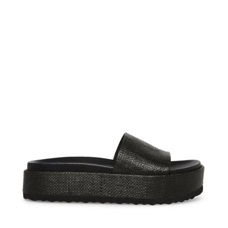 Black Steve Madden Kasper Women's Slides | PH 1708MFH